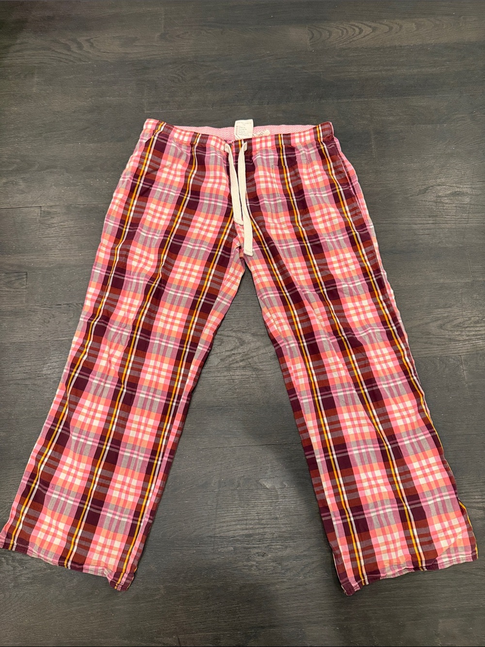 Men's Pink Plaid Lounge Pants